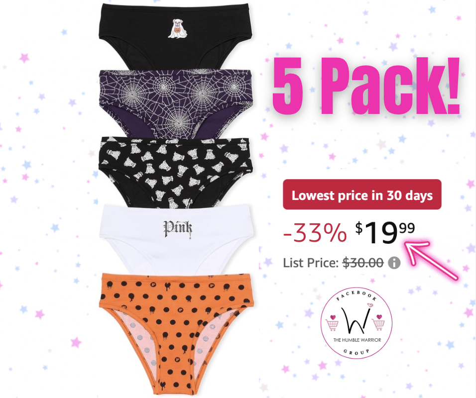 VS Pink 5 Pack of Halloween Undies!
